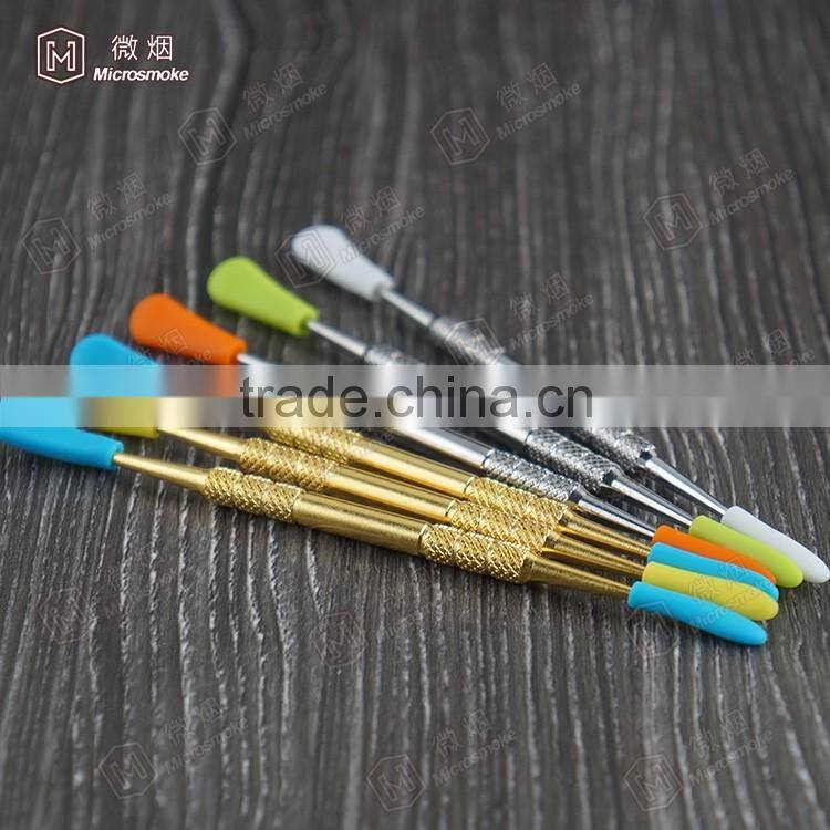 Dabber tool 120mm double sided oil dab wax tool in sliver and gold color Hot sale Wax and dry herb vaporizer titanium dab tool