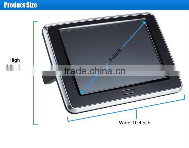 Vehicle touch headrest monitor for rear seat entertainment system