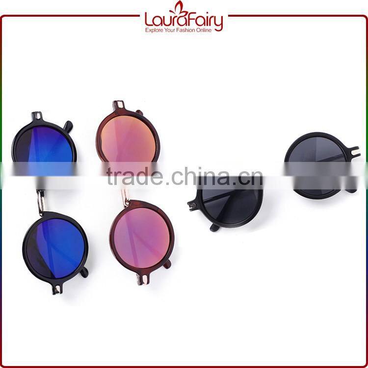 Laura Fairy Metal&Plastic Wholesale Cheap Fashion Style Eyes Round Sunglasses Guangzhou