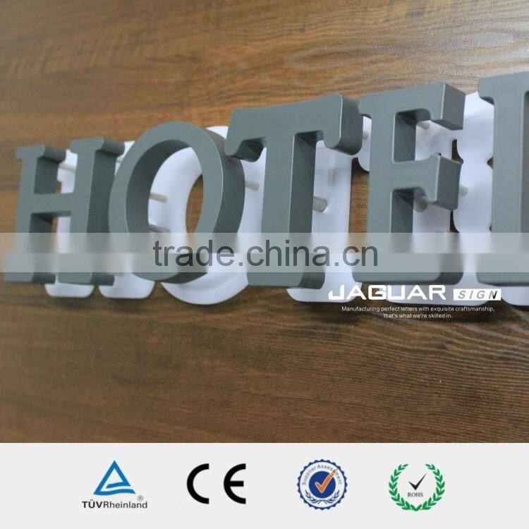 Shop decorative waterproof frontlit / backlit advertising baking finish acrylic led letters sign and alphabet numbers