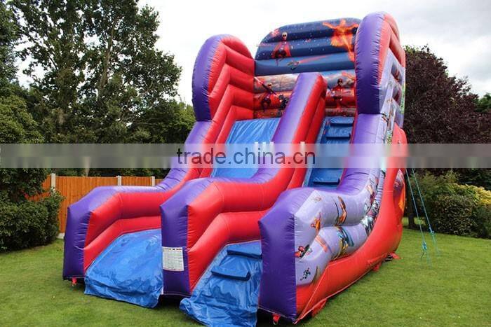 Clearance commercial grade inflatable water slides,Superhero water slide inflatable slide giant