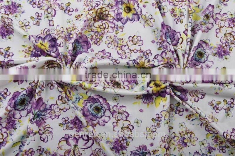 print knit fabric factory direct sale poly knit spandex print polyester printed fabric