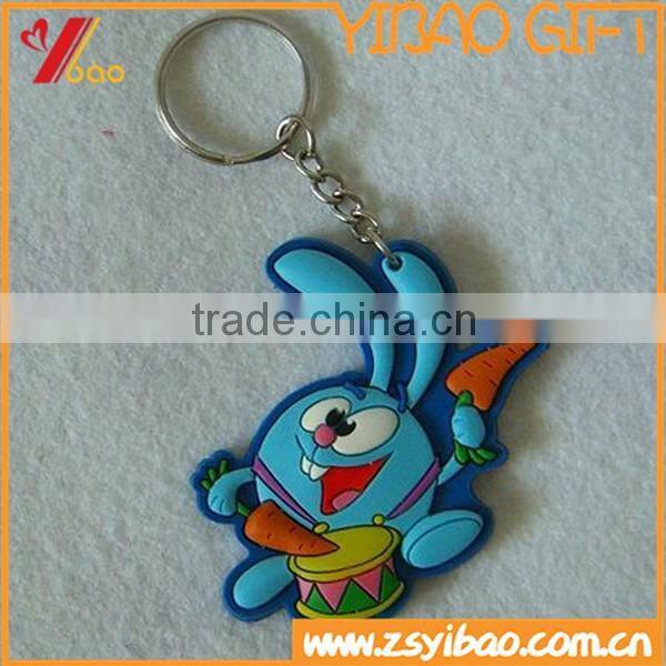 Promotional gift custom soft pvc keychain, advertising design pvc keychain