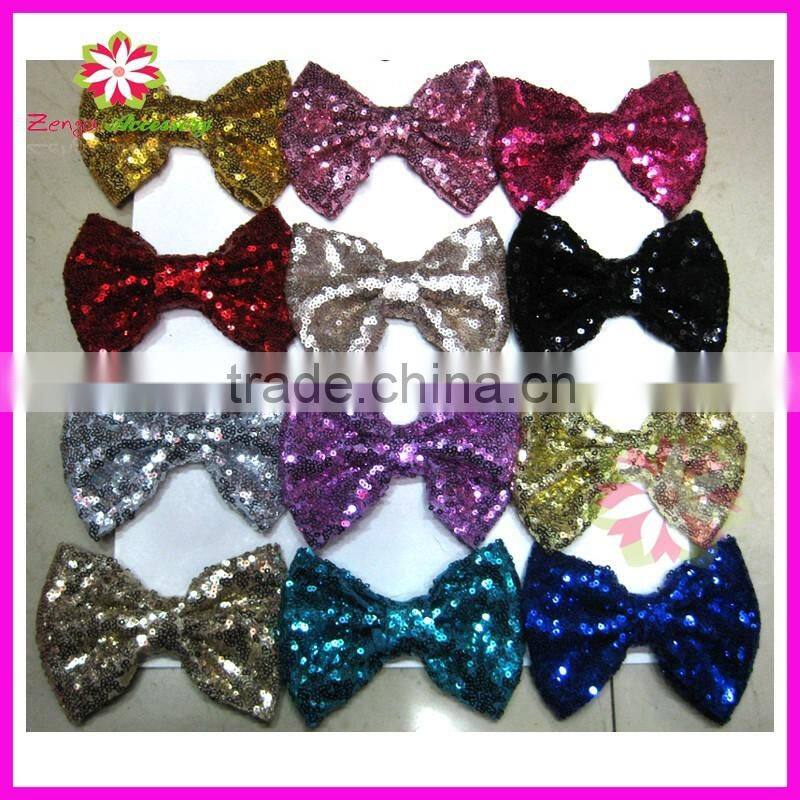 4" Neon color sequin bows, large sequin bows