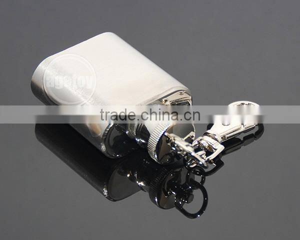 1oz Stainless Steel Portable Flagon Kettle Oilcan Keychain 28ML Metal Travel Wine Pot Mini Hip Flask