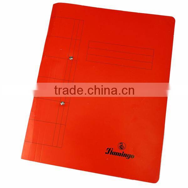 2016 Made in china wholesale fashion design A4 handmade paper file folder with spring clip