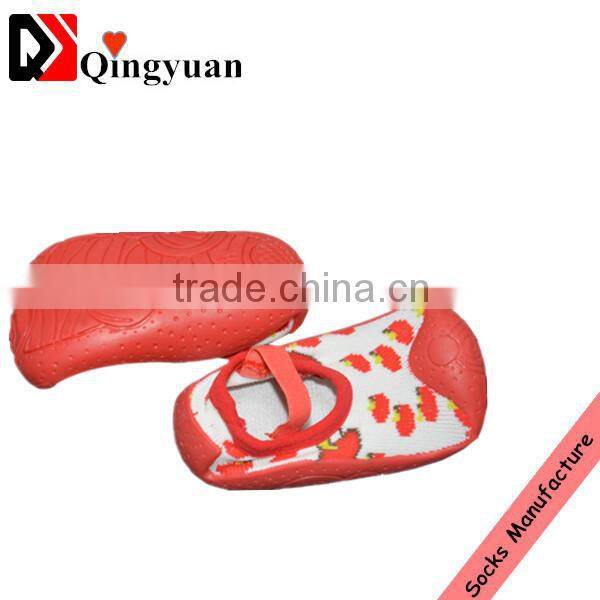 wholsales anti-slip kids/baby/children socks shoes rubber sole socks