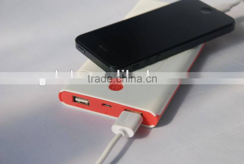 2014 high quality portable power bank charge 12000mah