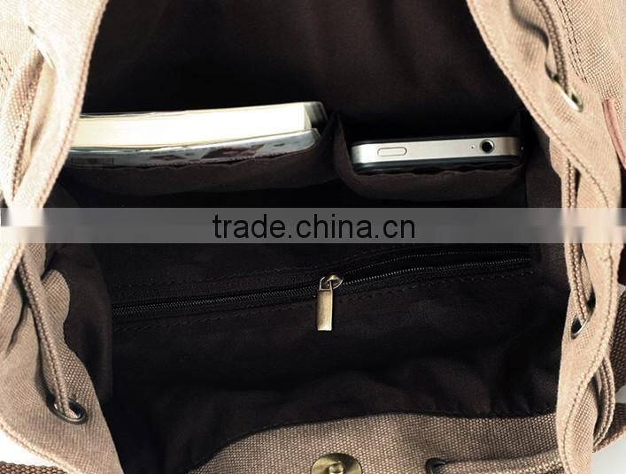 Green beautiful custom logo high standard school drawstring backpack bag