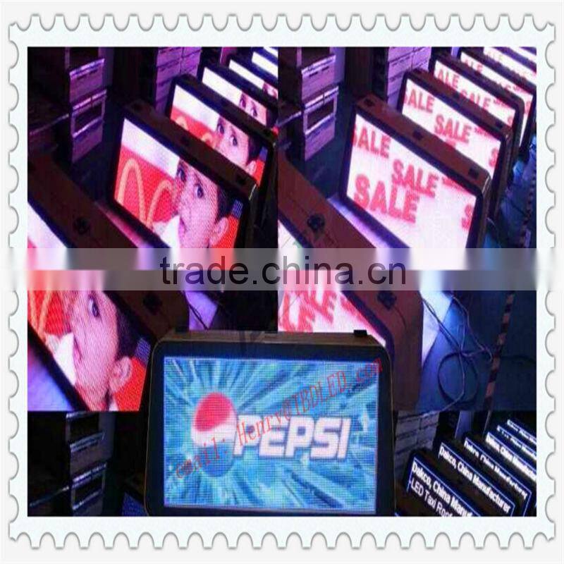 outdoor RGB P5 super bright LED taxi display screen with double-faced
