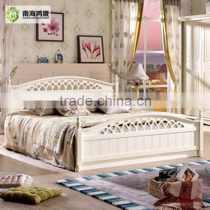 Latest Design White Wooden MDF Modern Bedroom Furniture