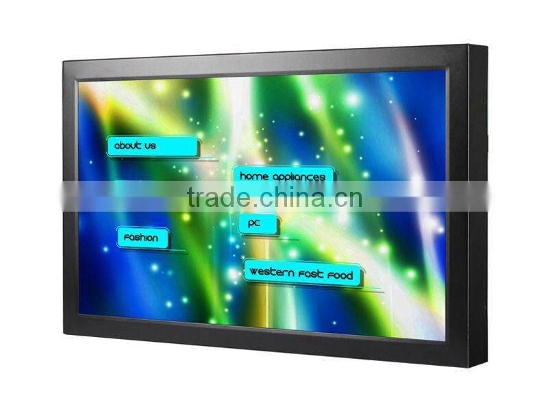 Retail 22 wall mount advertising lcd capacitive touch screen monitor