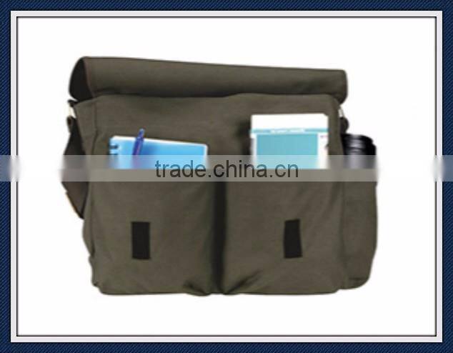 Large volume classic cotton canvas messenger bag shoulder bag