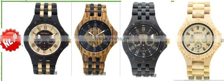 BEWELL Automatic Watch , japan movt quartz watch stainless steel back