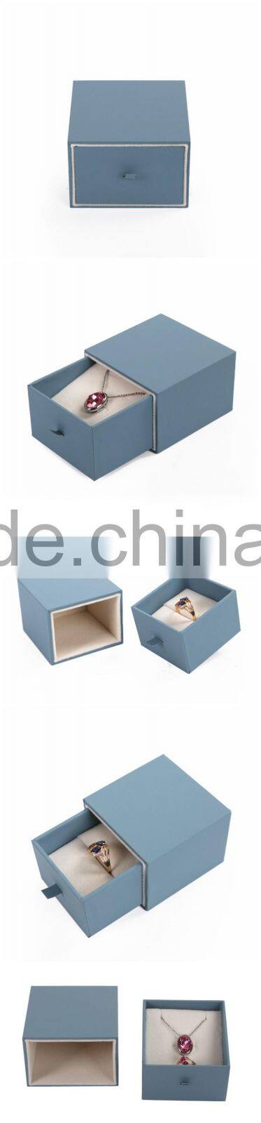 Wholesale Custom Velvet Lined Recycled Cardboard Jewelry Necklace Box