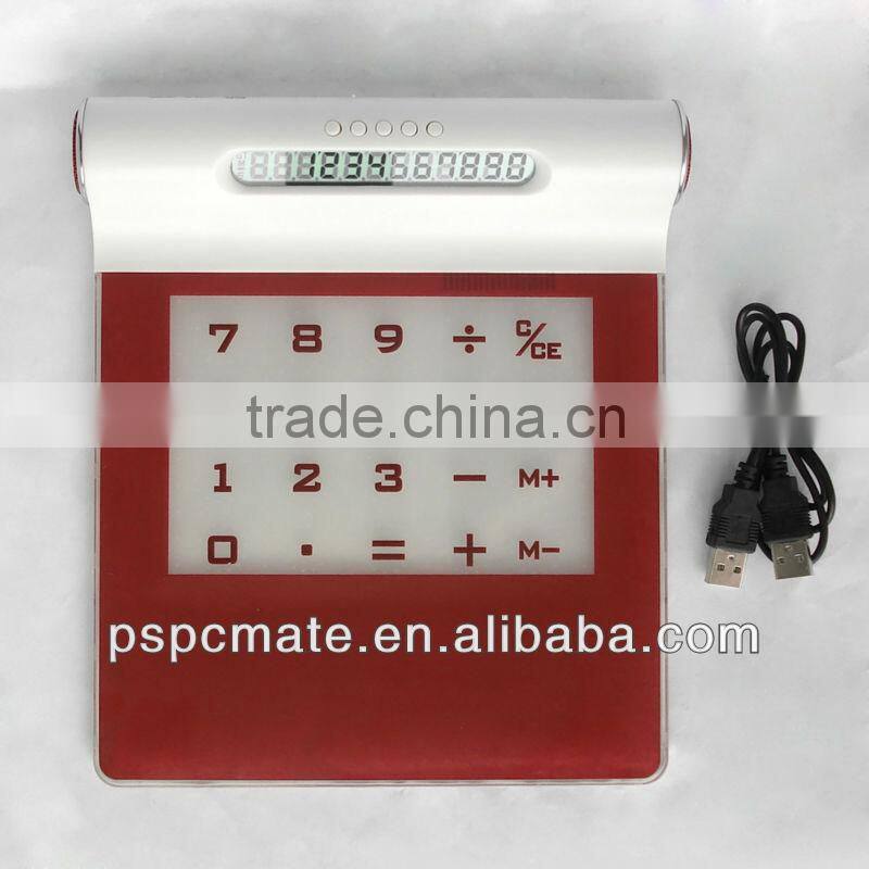 mouse pad with calculator