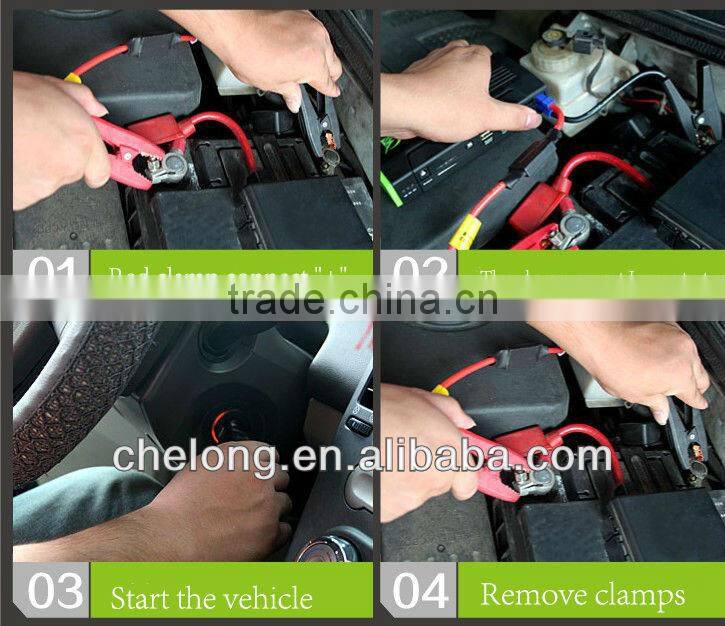 AC 14000mAh high power battery. Support fast charging, low self discharge battery jump starter