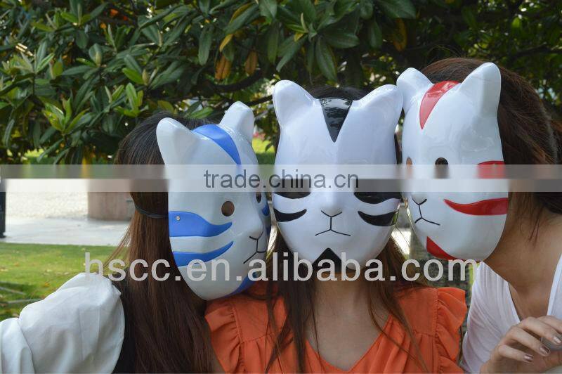 Newest Anime NARUTO White Plastic Animal Fox Mask