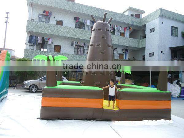 tropical rain forest inflatable climbing wall for sale