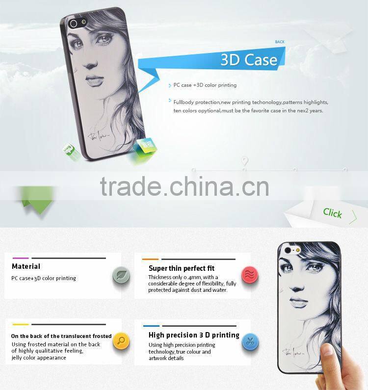 Fashionable colorful 3D case for s4