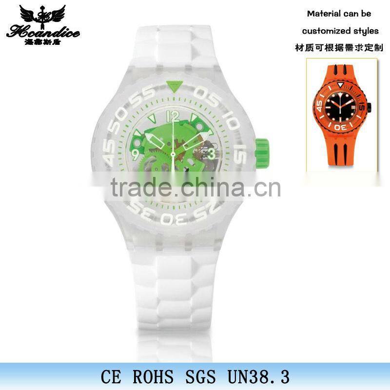 best sale alloy waterproof silicone jelly wrist watch