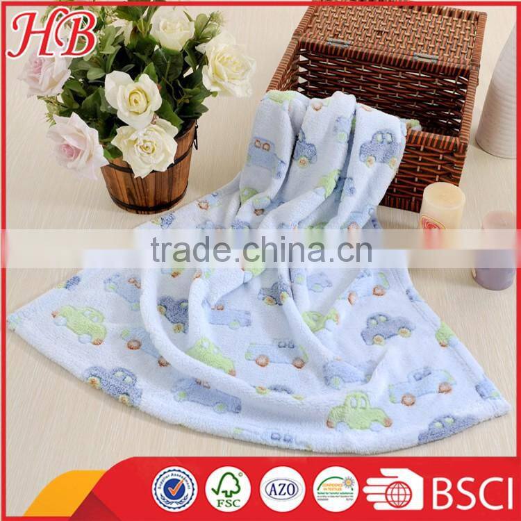 unique jacquard coral fleece baby blanket