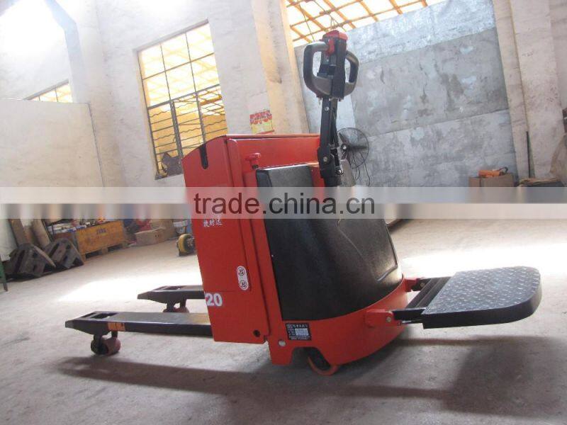 Red color small 2 ton standing electric pallet for klift Truck