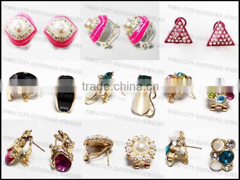 hot sale rhinestone earring pink earrings