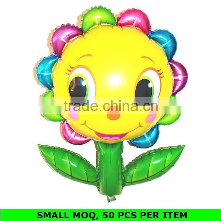 Wholesale Pretty Sunflower Smile Face Big Balloon for Velentine's Day