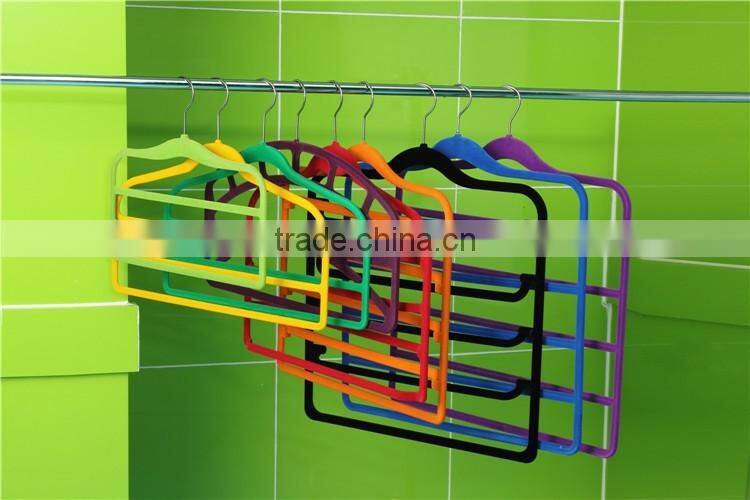 Standby Adjustable Black Velvet Pants Hanger For Trousers