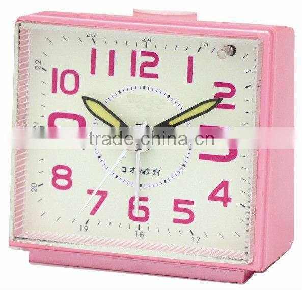 Plastic alarm clock, lovely wake up desktop clock, children's alarm clock and nightlight