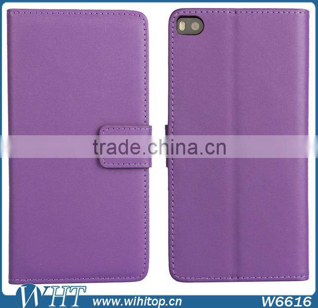 Leather Card Slot Flip Cover with Stand for Huawei Ascend P8 Case