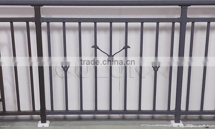 Wholesale OEM & ODM balcony balustrade wrought iron cheap deck railings with AkzoNobel Powder coating