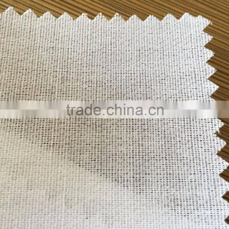 Hot selling soft feeling Shirt Collar fusing interlining fabirc T/C2154S for garment