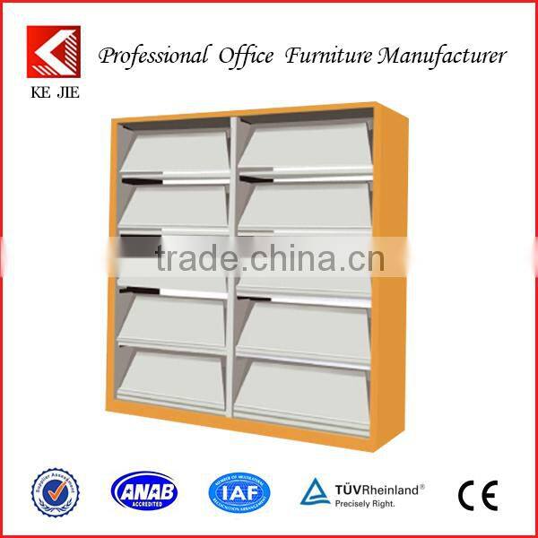 Metal School Library Book Racks, Library Bookshlef, Metal Display Steel Library Rack, Commercial Book Rack