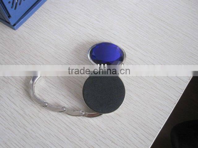 decorative mirror hooks with acrylic stone for promotional