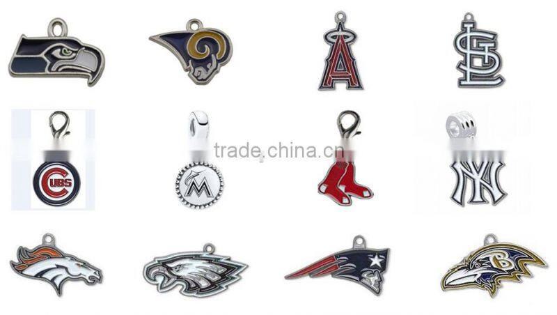 Hot Alloy NFL Charms Bracelet Antique Sliver Atlanta Falcons Football Charm Bracelet