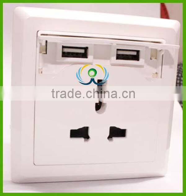 Hottest sell fast Duplex USB wall mount socket outlets