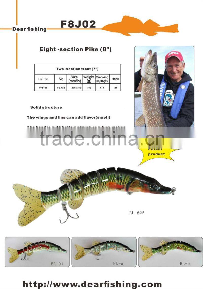multi jointed fishing lures cheap pike lures swimbait fishing lures