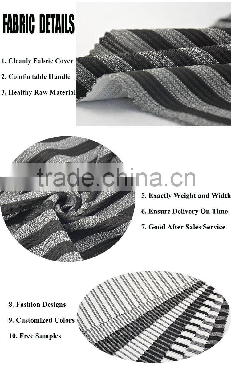 striped polo shirt by spandex jacquard fabric and folding ottoman