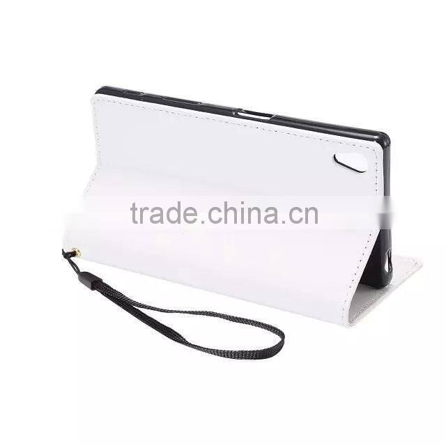 Fine Grain Leather Sheep Case For Sony Z5 Plus/Beautiful leather Design case For Sony Z5 Plus