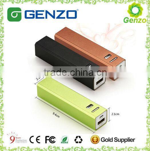 Mini power bank 2600mah with light weight legoo power bank(GZ-PB-01B)