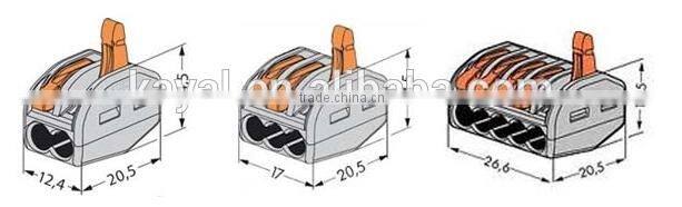 Automotive wire connector terminals,5 compact female qiuck wire connector