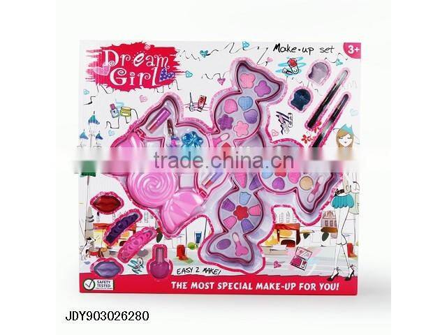 Plastic cosmetic toy set for girl make up set EN71