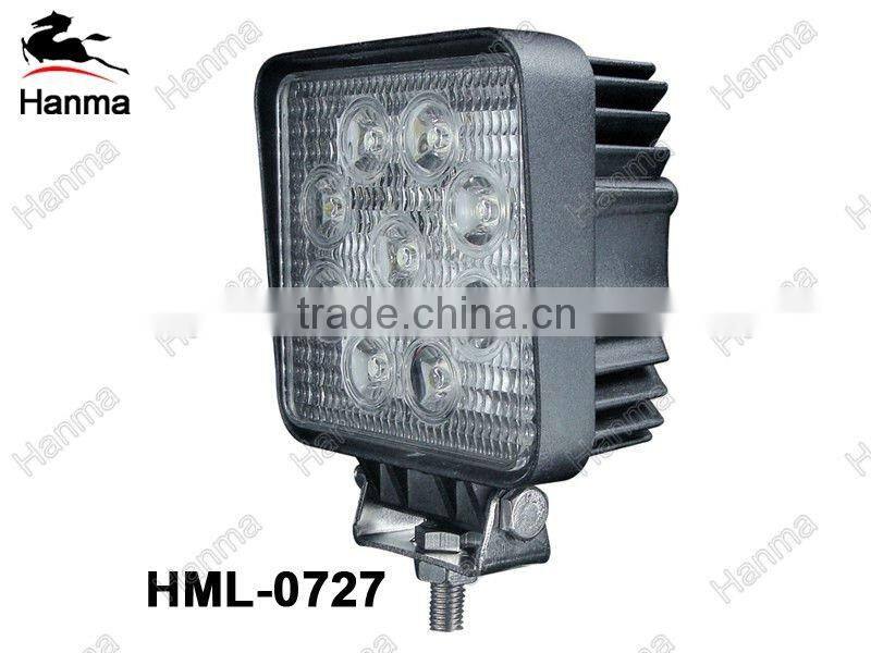27W LED work for Tractor,ATV,Forklift,Mining,heavy duty machine,flood beam, IP67