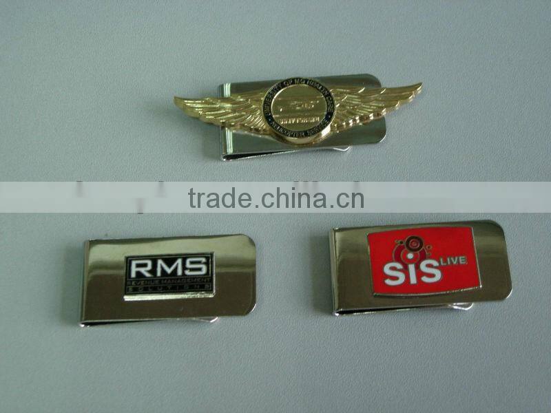 silver brass blank holder money clips