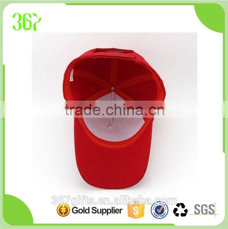 Promotional Red Unisex Six Panel Custom Adults Sports Baseball Cap