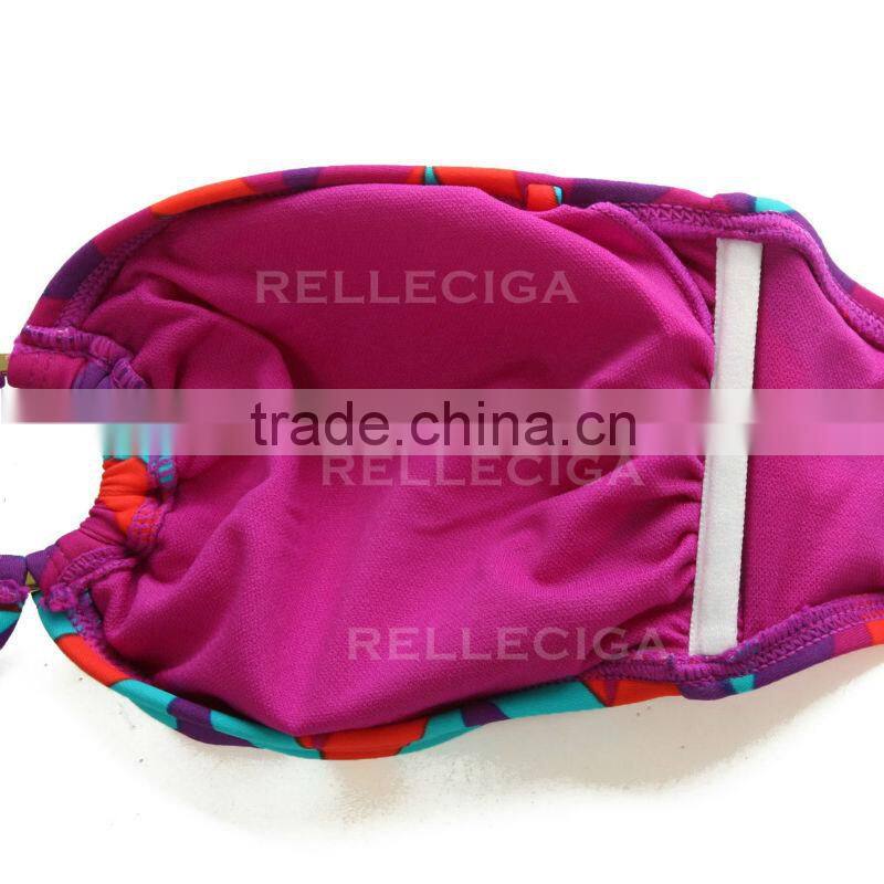 RELLECIGA Bandeau Bikini Series - Multiple Colored Wavy Print Bandeau Top Sexy Girls Swimwear