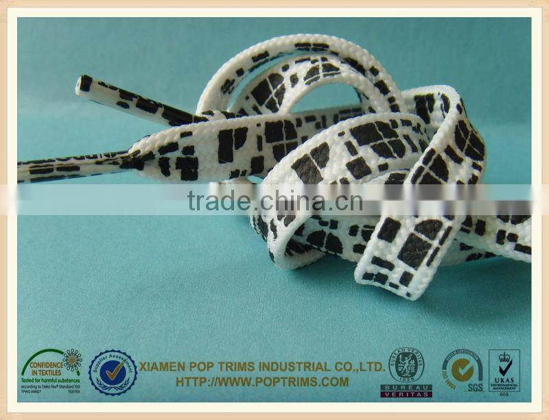 Custom Design Shoelace With Silicone Printed Logo