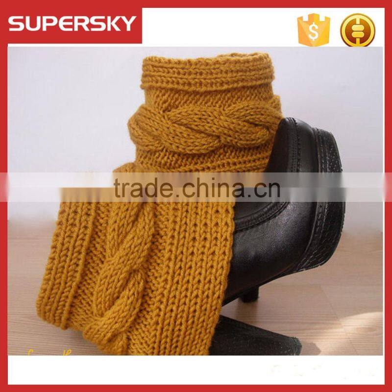 V-906 Hand knitted Women Boot cuffs Leg warmers Boot toppers Women Open Knit Boot Cuff